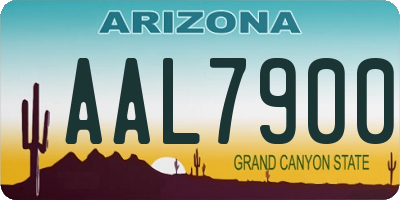 AZ license plate AAL7900