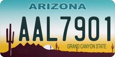 AZ license plate AAL7901