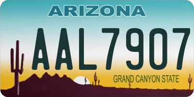 AZ license plate AAL7907