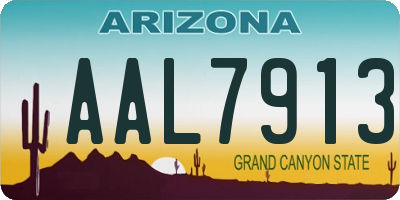 AZ license plate AAL7913