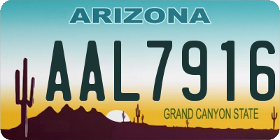 AZ license plate AAL7916