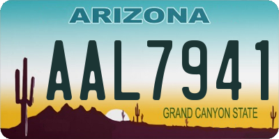 AZ license plate AAL7941