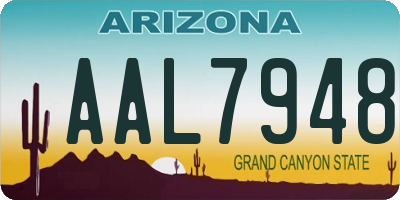AZ license plate AAL7948