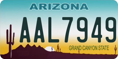 AZ license plate AAL7949