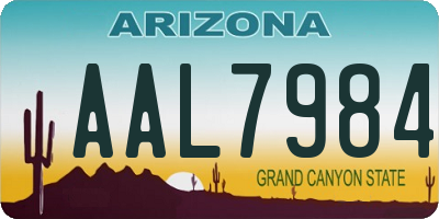AZ license plate AAL7984
