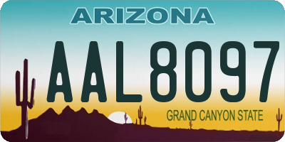 AZ license plate AAL8097