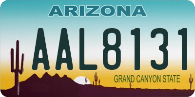 AZ license plate AAL8131