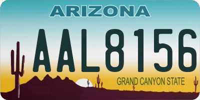 AZ license plate AAL8156