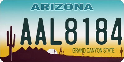 AZ license plate AAL8184