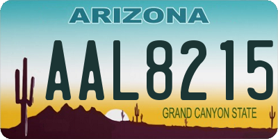 AZ license plate AAL8215