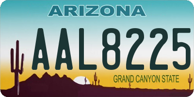AZ license plate AAL8225