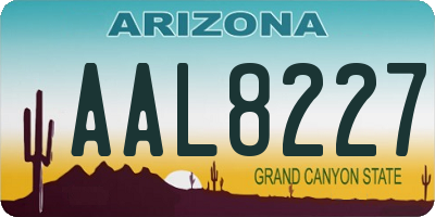 AZ license plate AAL8227
