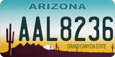 AZ license plate AAL8236