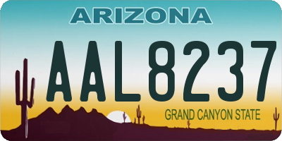 AZ license plate AAL8237