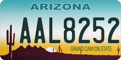 AZ license plate AAL8252