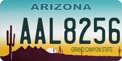 AZ license plate AAL8256