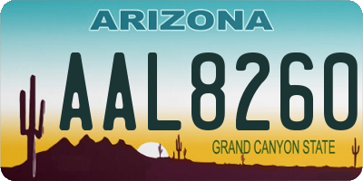 AZ license plate AAL8260