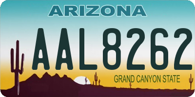 AZ license plate AAL8262