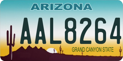 AZ license plate AAL8264