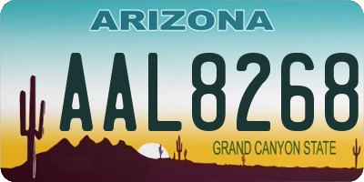 AZ license plate AAL8268