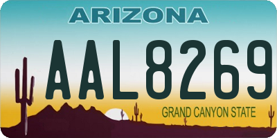 AZ license plate AAL8269