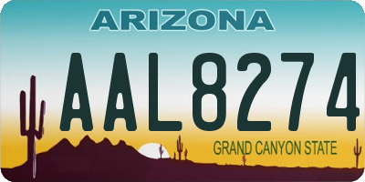 AZ license plate AAL8274
