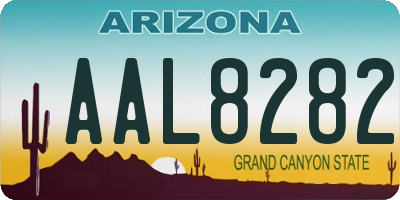 AZ license plate AAL8282