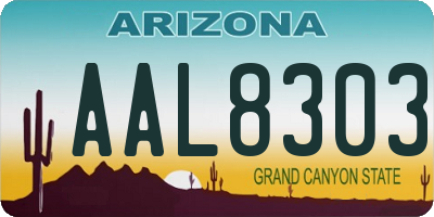 AZ license plate AAL8303