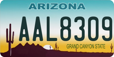 AZ license plate AAL8309