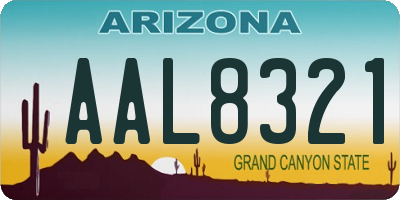 AZ license plate AAL8321