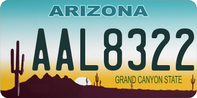 AZ license plate AAL8322
