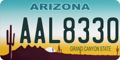 AZ license plate AAL8330