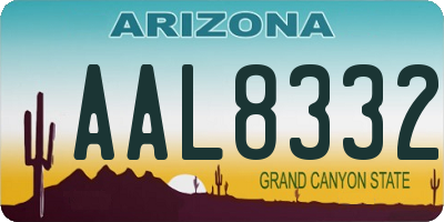 AZ license plate AAL8332