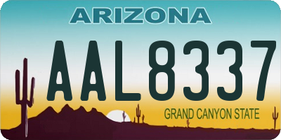 AZ license plate AAL8337