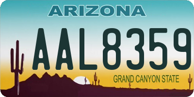 AZ license plate AAL8359