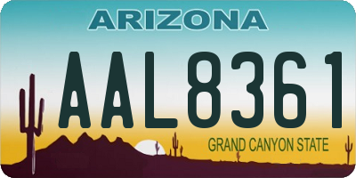 AZ license plate AAL8361