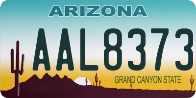 AZ license plate AAL8373