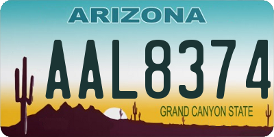 AZ license plate AAL8374