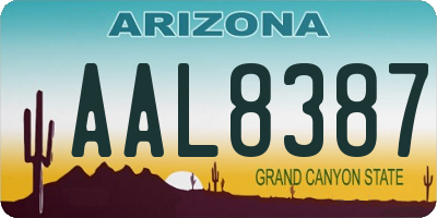 AZ license plate AAL8387