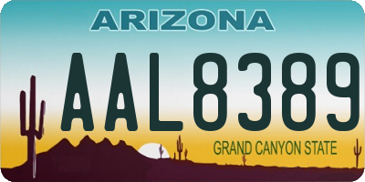AZ license plate AAL8389