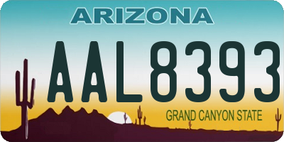 AZ license plate AAL8393
