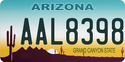 AZ license plate AAL8398