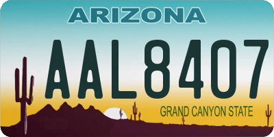 AZ license plate AAL8407