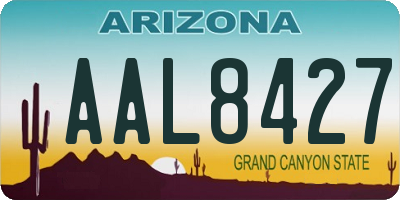 AZ license plate AAL8427