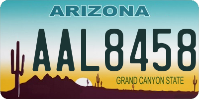 AZ license plate AAL8458