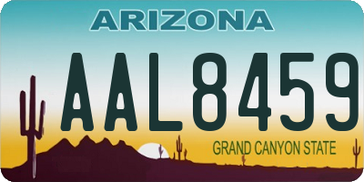 AZ license plate AAL8459