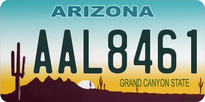 AZ license plate AAL8461