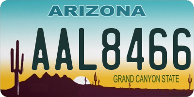 AZ license plate AAL8466