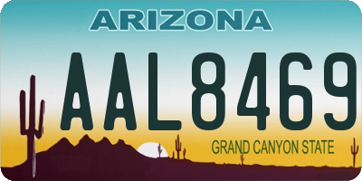 AZ license plate AAL8469