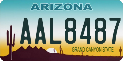 AZ license plate AAL8487